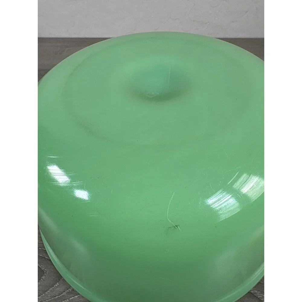 Vintage Unmarked Jadeite Jadite Green Milk Glass Mixing Bowl 9